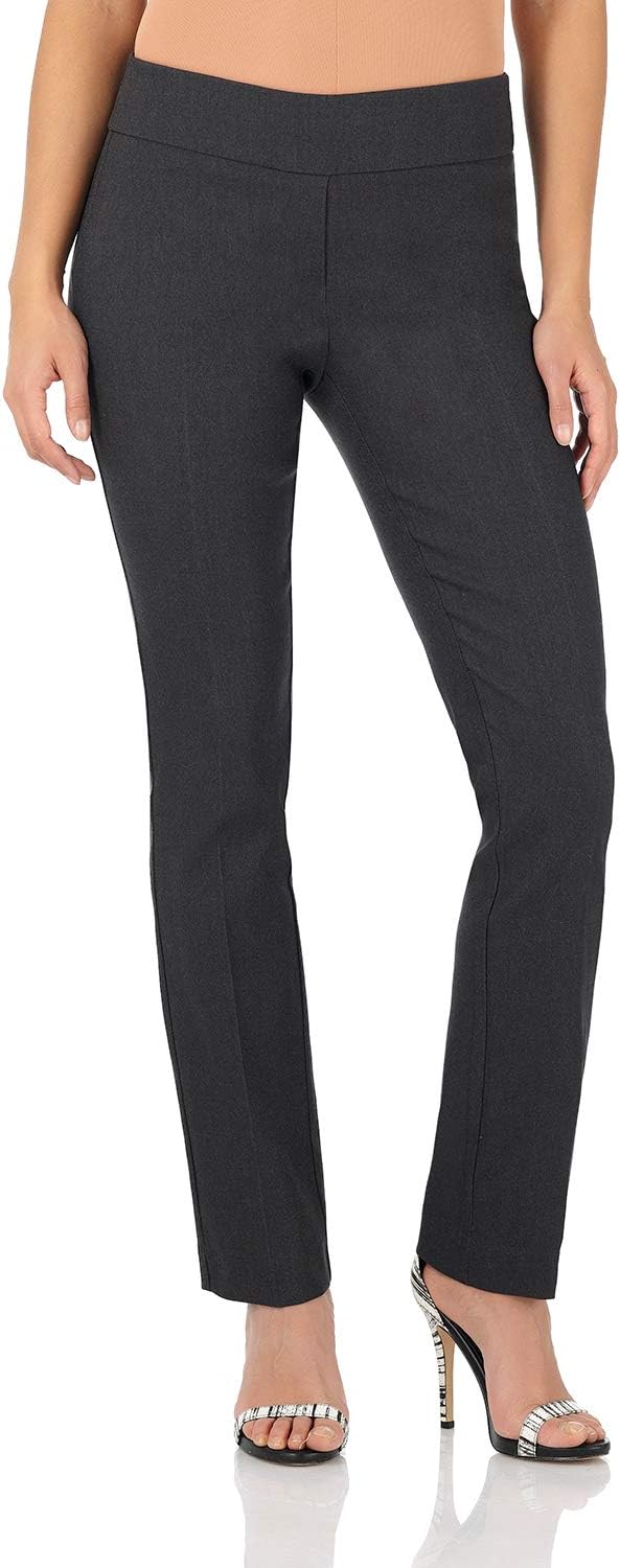 Rekucci Women's Stretchy Straight Leg Office Pant with Tummy Control