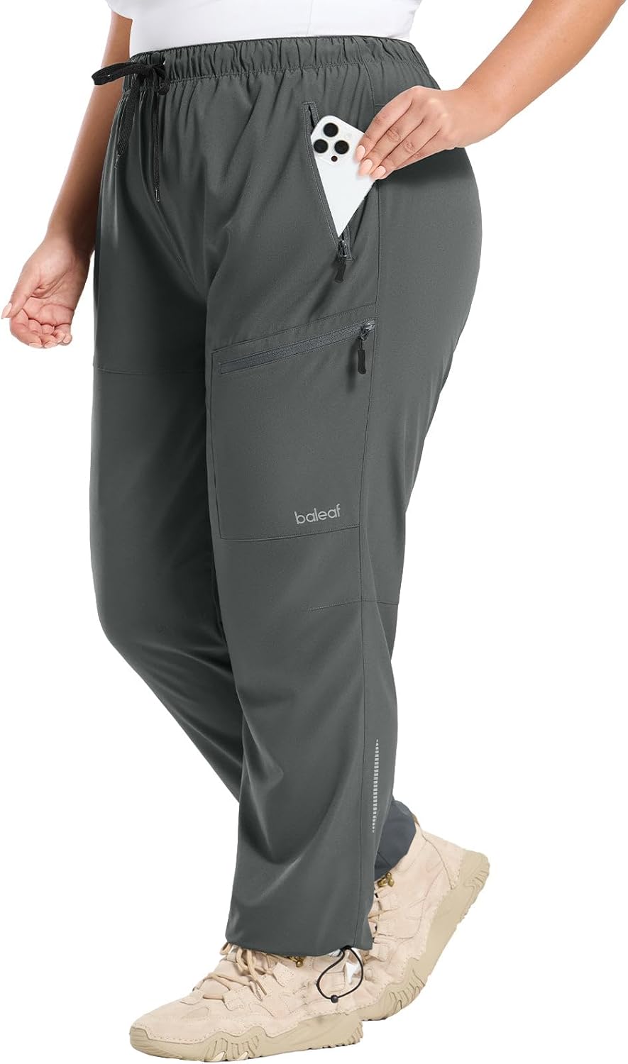 Plus Size Cargo Pants for Women - Water Resistant Hiking Joggers