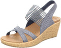 Skechers Beverlee High Tea Wedge Sandals - Cushioned Cork Wedge