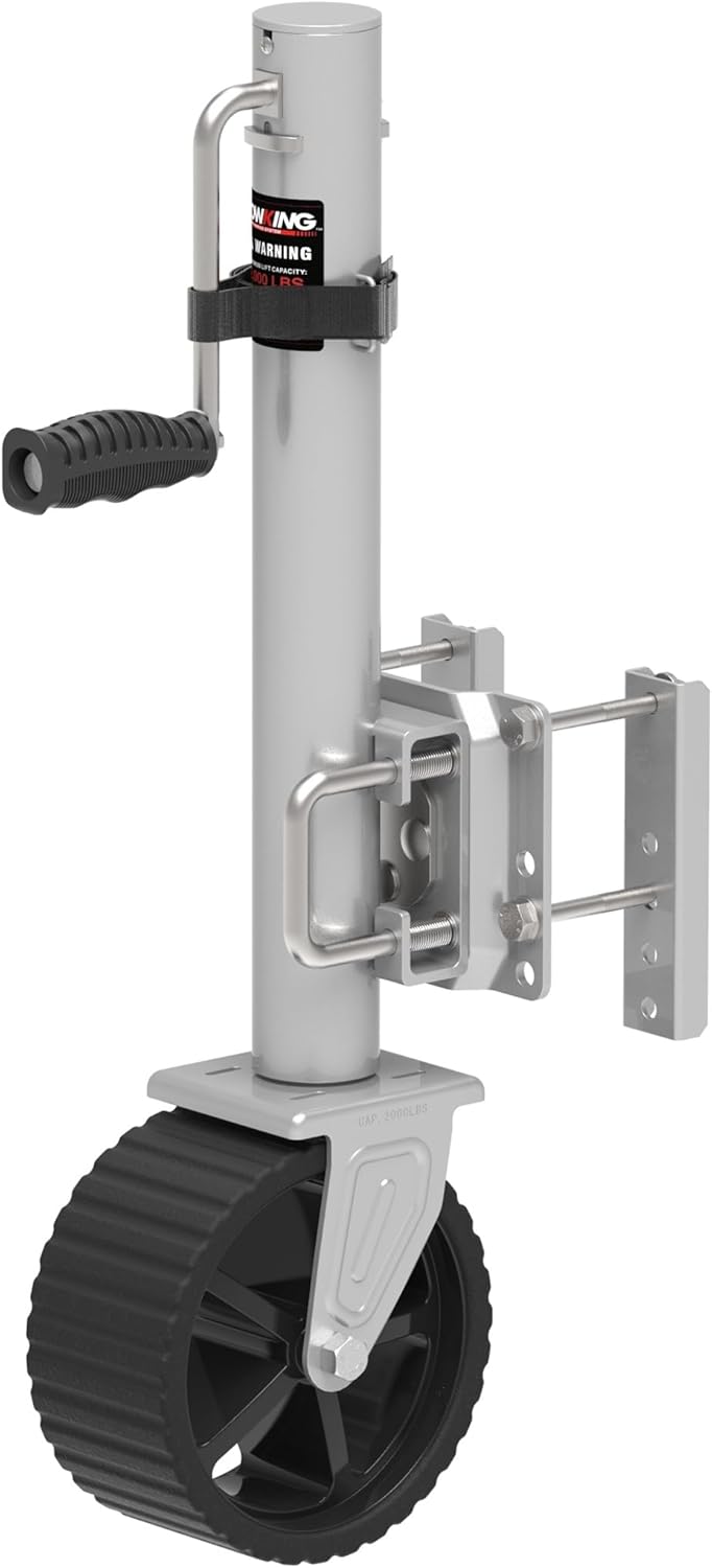8-inch Wheel Trailer Jack with 2000 lbs Capacity for RVs and Boats