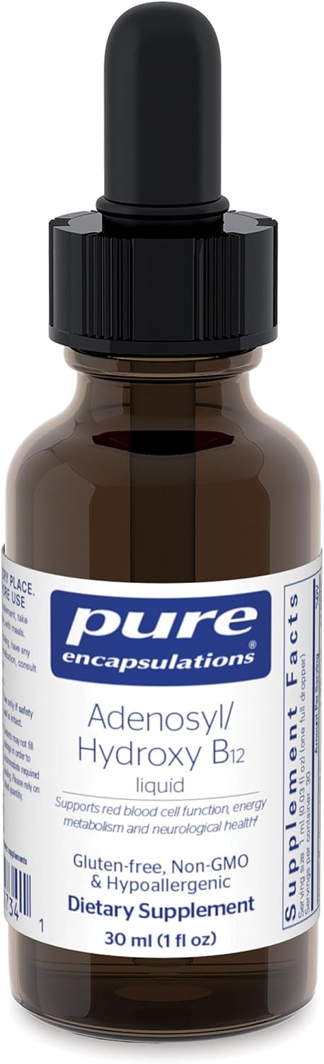 Adenosyl Hydroxy B12 Liquid for Energy Metabolism & Brain Support