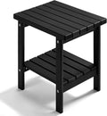 2-Tier Adirondack Square Side Table - Weather Resistant Patio Table