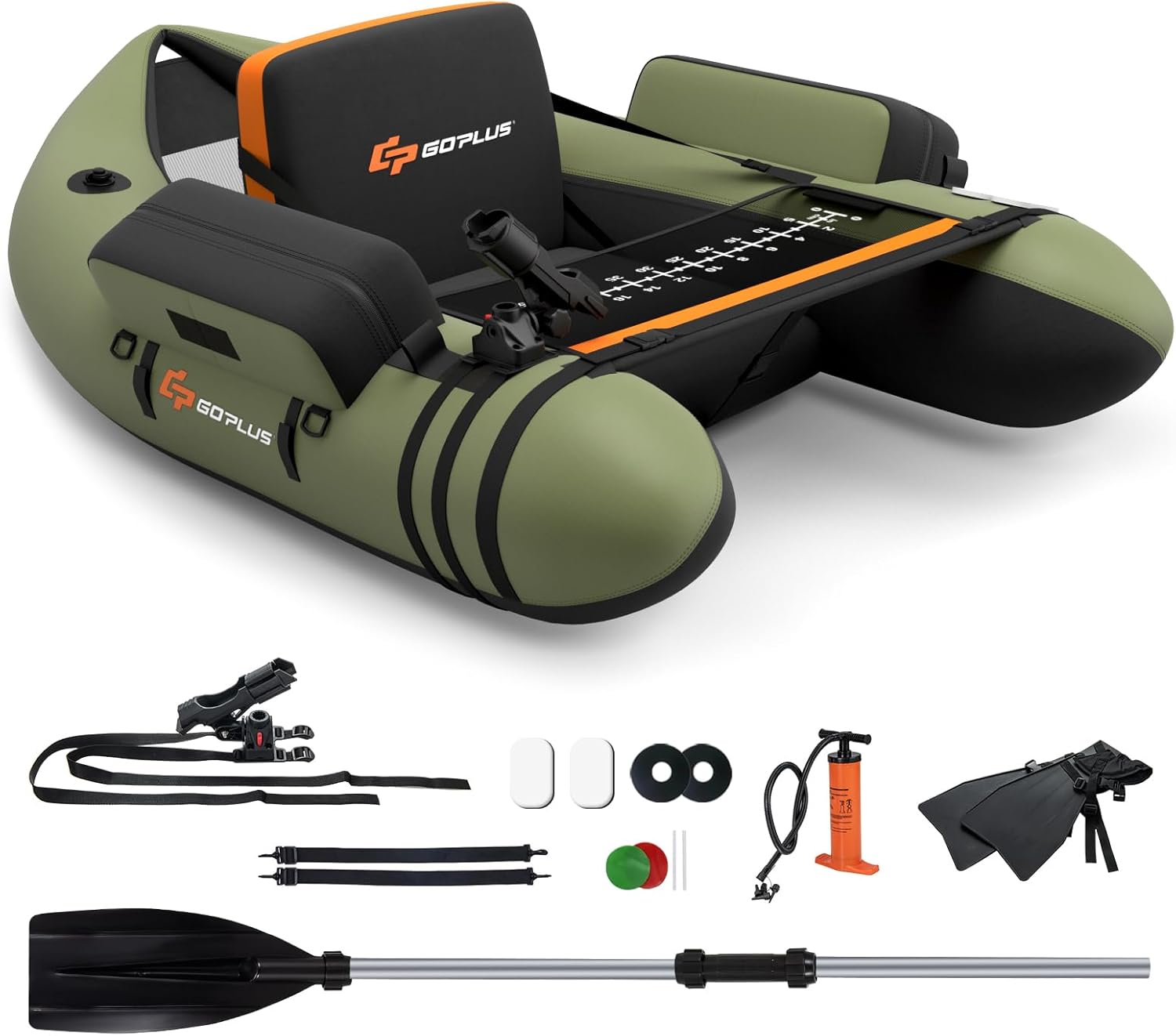 Goplus Inflatable Float Tube for Fishing with High Load Capacity