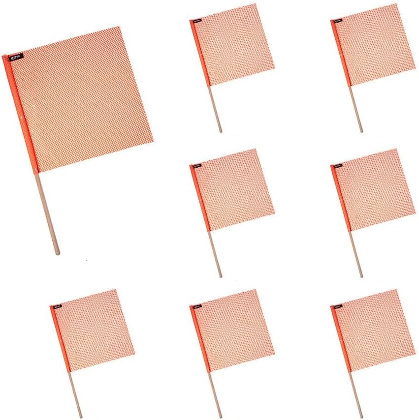 18x18 Orange Safety Flags for Truck Loads - 8 Pack Jersey Mesh