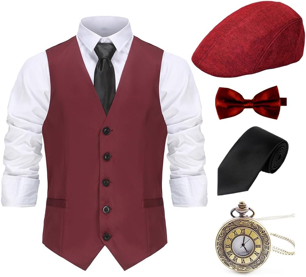 Gatsby Gangster Costume Accessories Set for 1920s Style Events