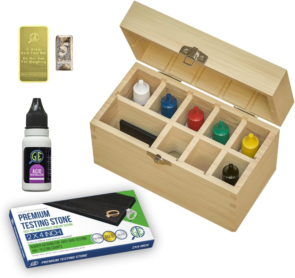Gold Silver Platinum Jewelry Testing Kit with 6 JSP Solutions