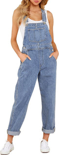 Vetinee Womens Classic Adjustable Straps Denim Bib (Style 9CX4)