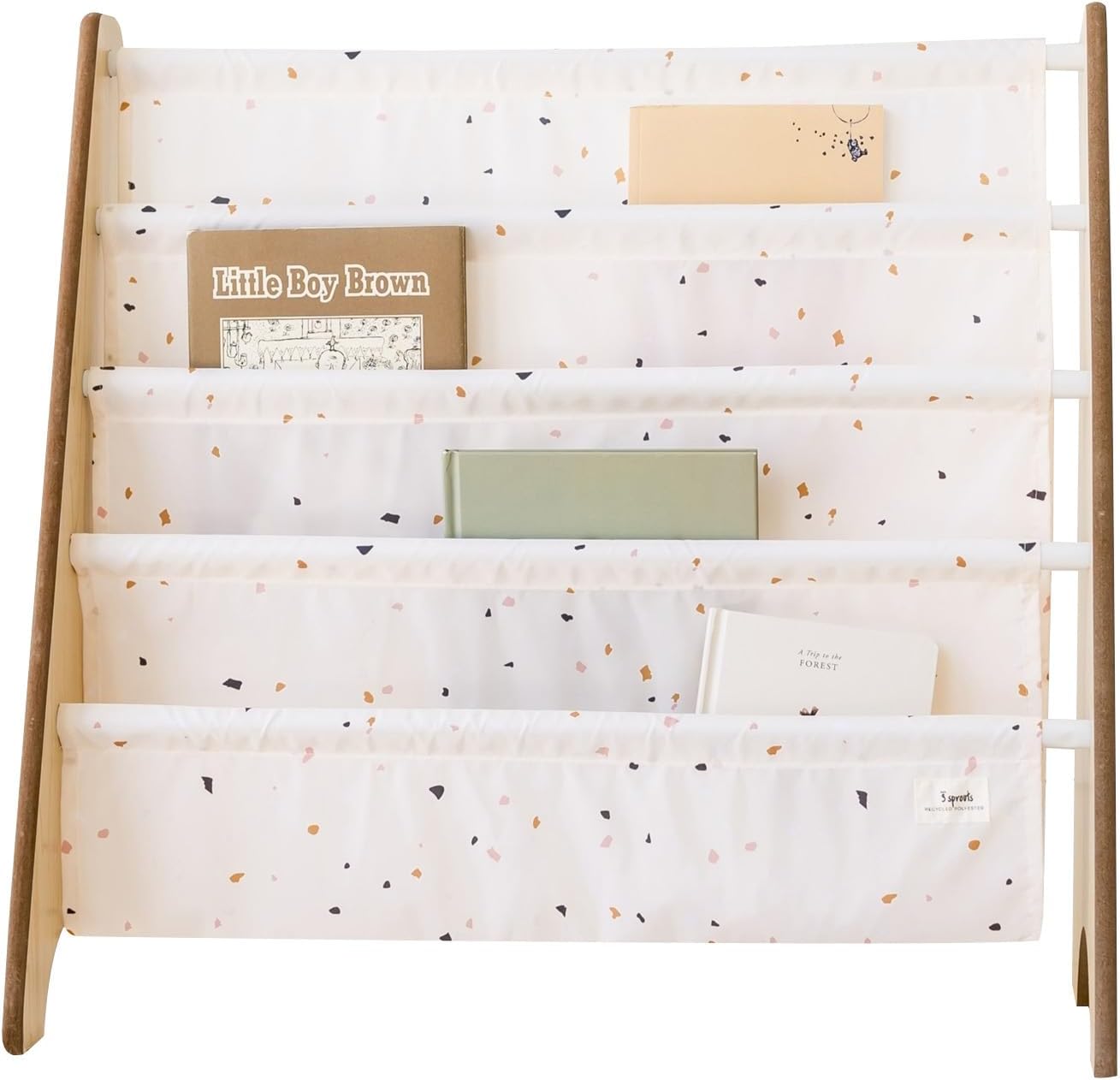 3 Sprouts Recycled Fabric Kids Bookshelf for Playroom & Nursery