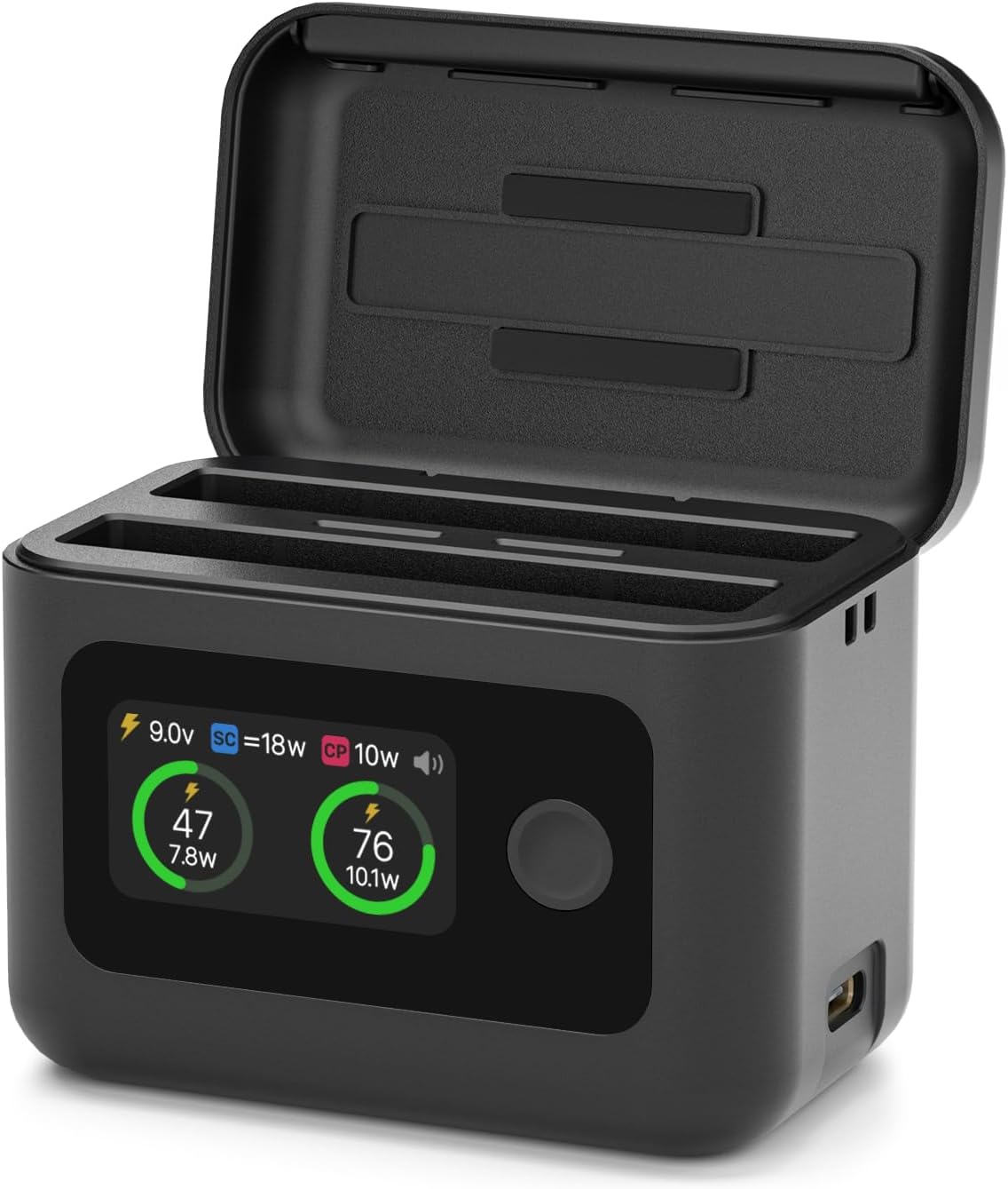 Insta360 X5 Battery Charger - Fast Dual Charging Hub with LCD