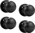 Classic Closet Door Knobs Dummy Door Knob 4 Pack - Matte Black