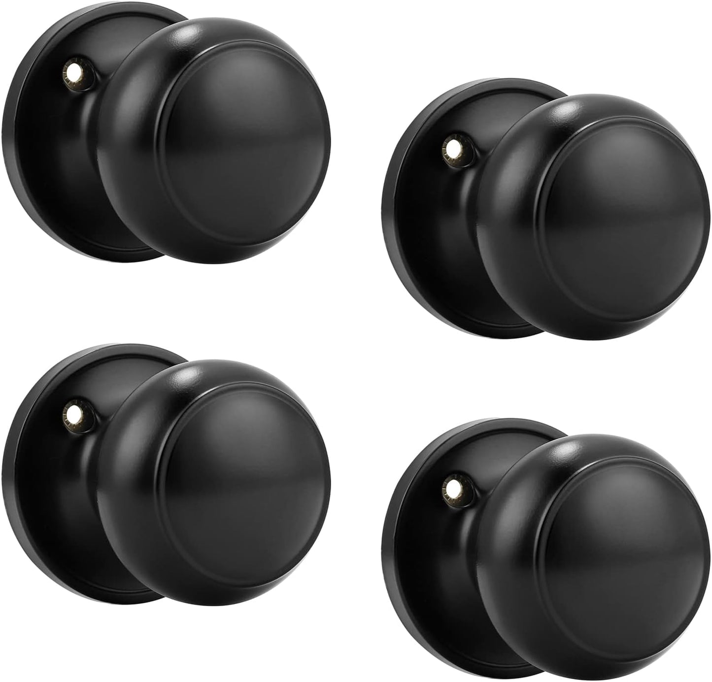 Probrico Classic Closet Door Knobs - Durable Black Dummy Knobs