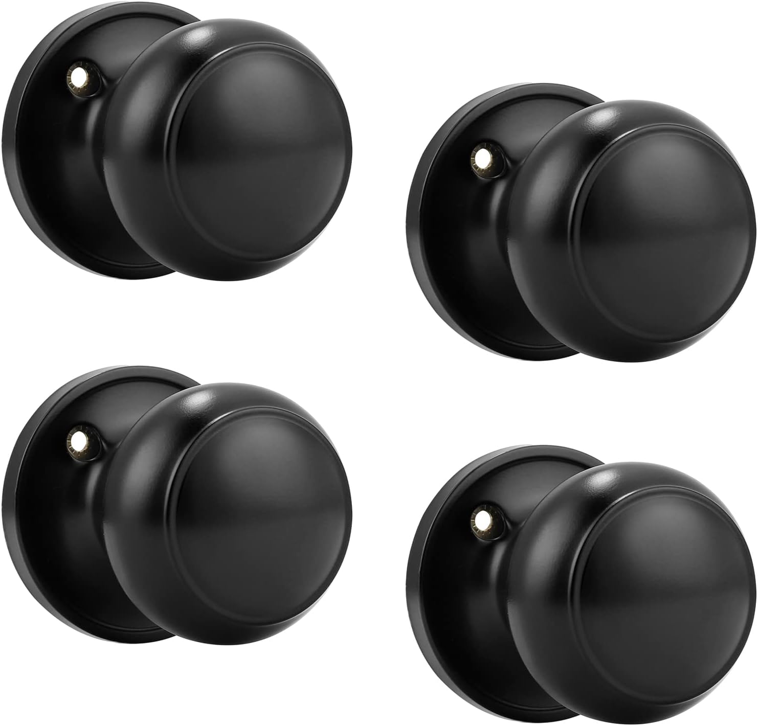 Probrico Classic Closet Door Knobs - Durable Black Dummy Knobs
