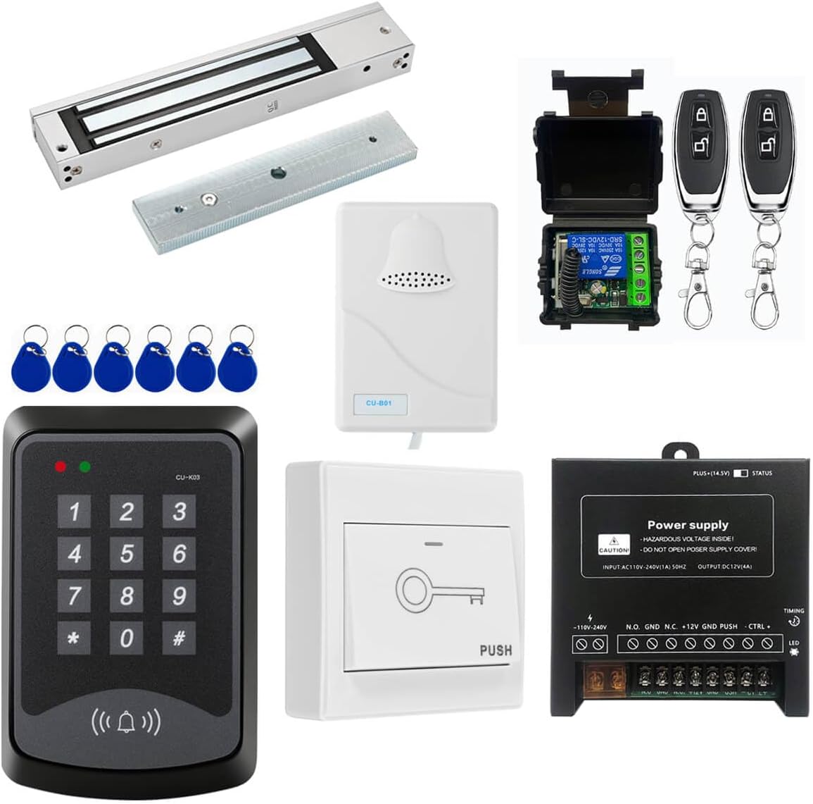 Door Access Control System with RFID Keypad and Magnetic Lock