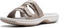 Clarks womens Breeze PiperSlide Sandal - Soft White Comfort