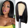 Glueless Wigs Human Hair Pre Plucked Short Bob Wig - Ready to Wear