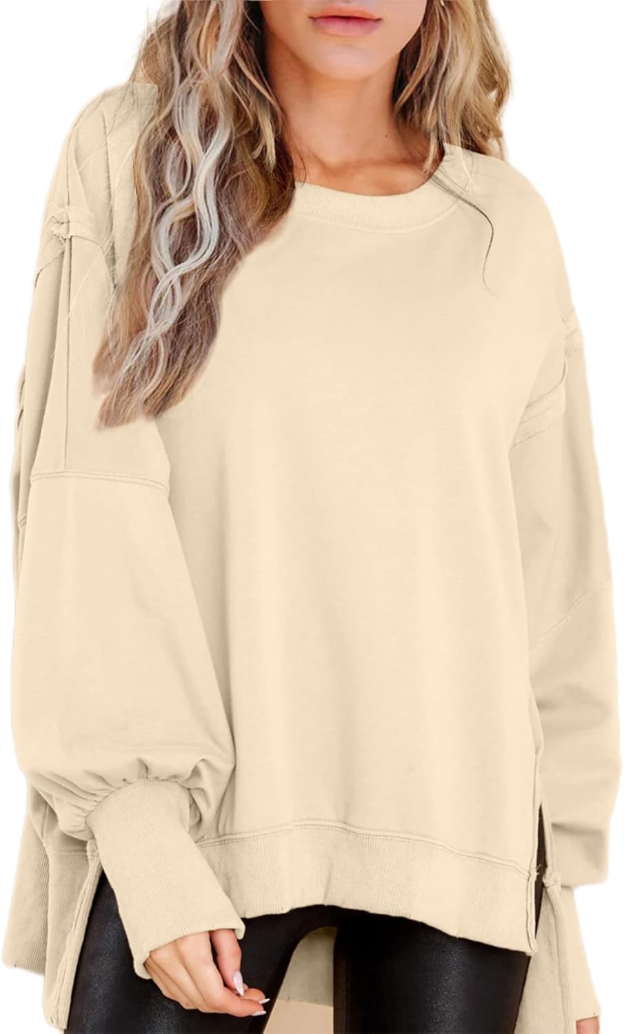 BWQ Womens Oversized Sweatshirt for Casual Comfort and Style