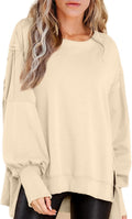 BWQ Womens Oversized Sweatshirt Crewneck Long Sleeve - Relaxed Fit is