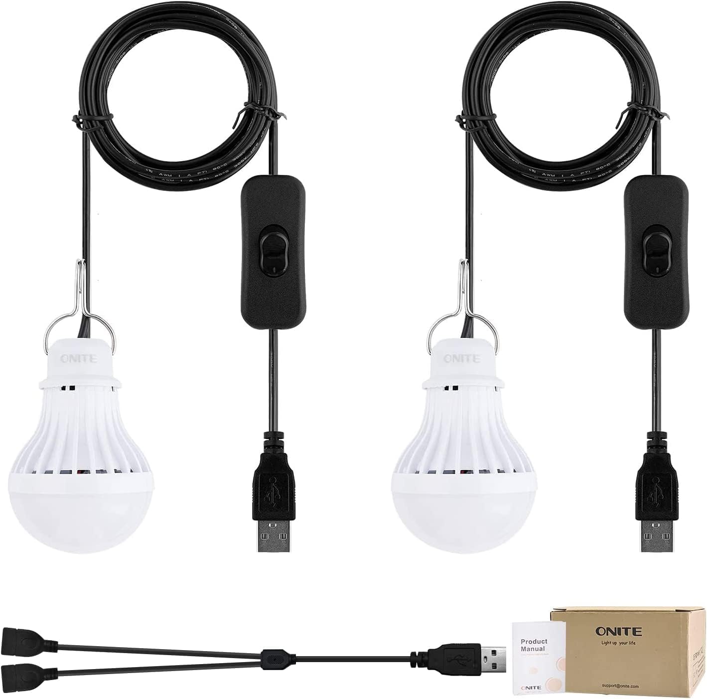 Onite 2-Pack USB LED Lights - Perfect for Camping!