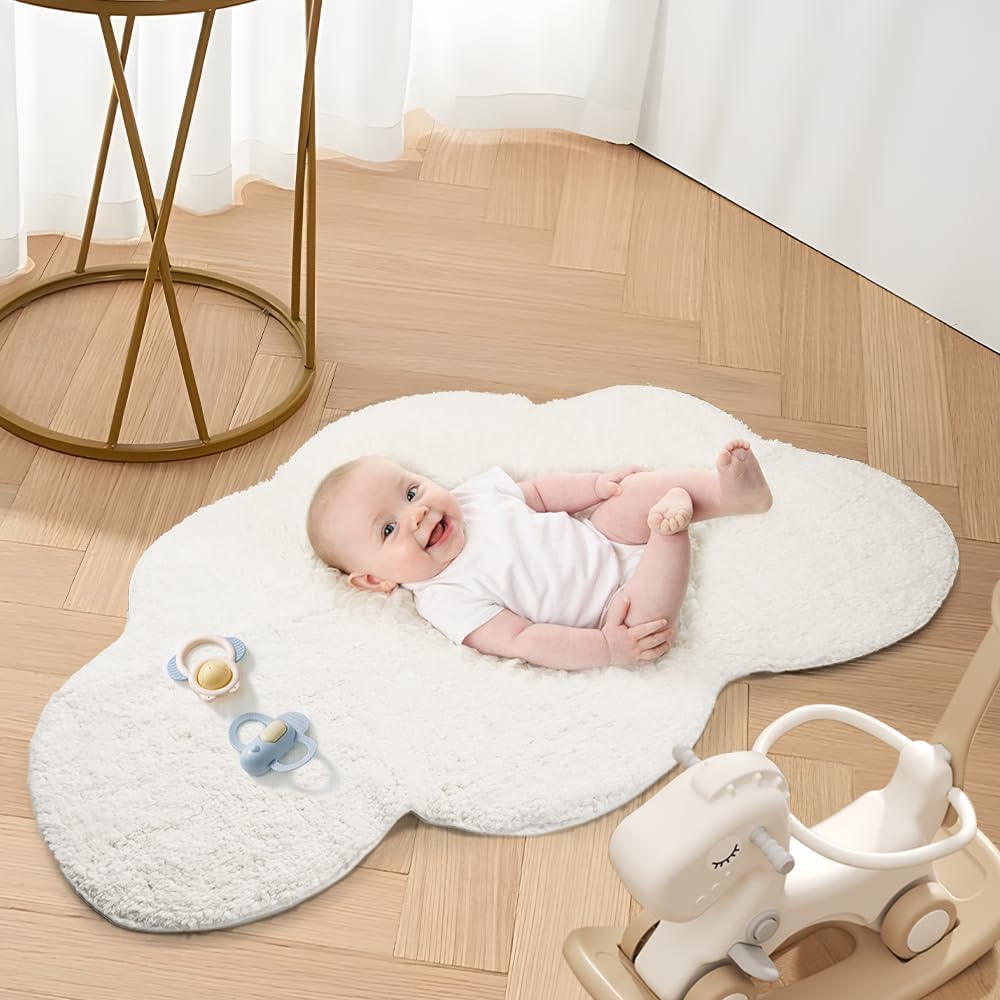 Cloud Shape Baby Crawling Carpet for Kids - Soft Cotton Rug