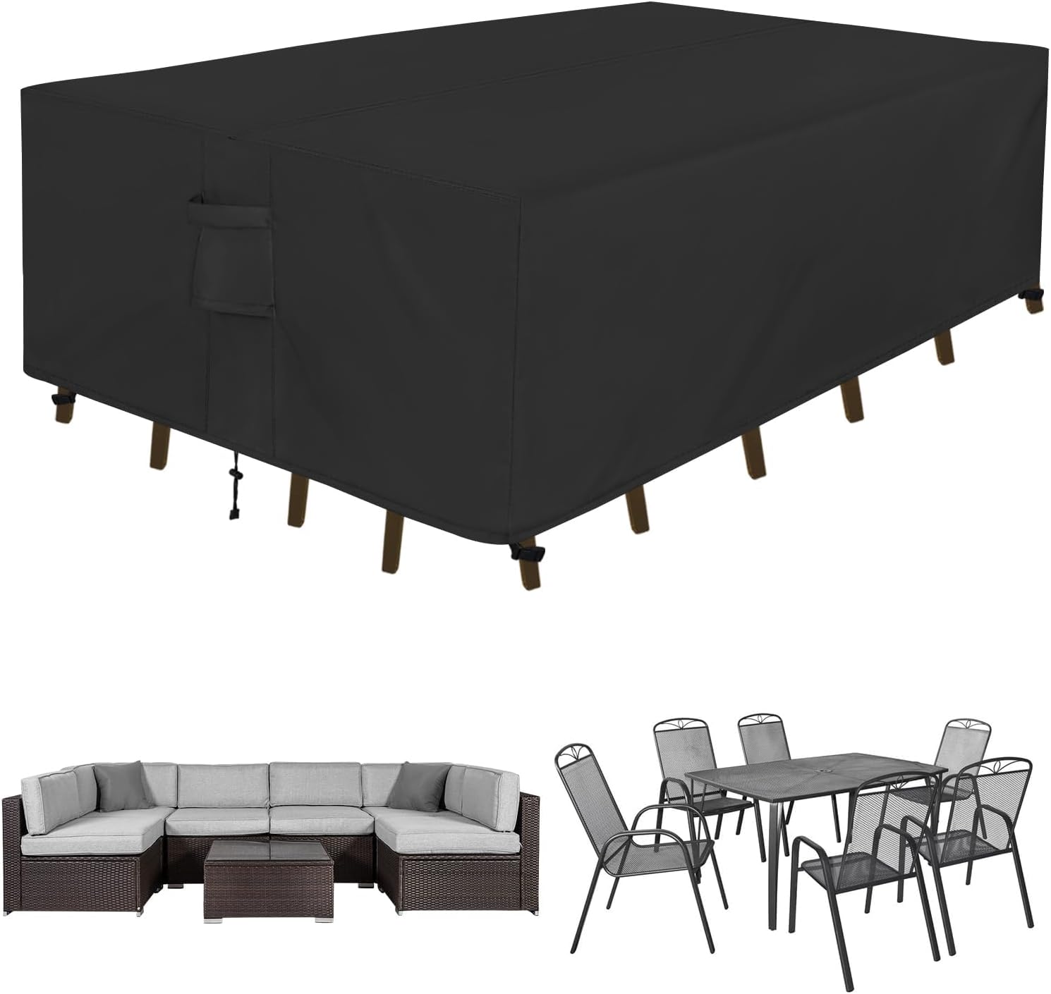 Easy-Going Rectangle Patio Furniture Cover for Outdoor Use