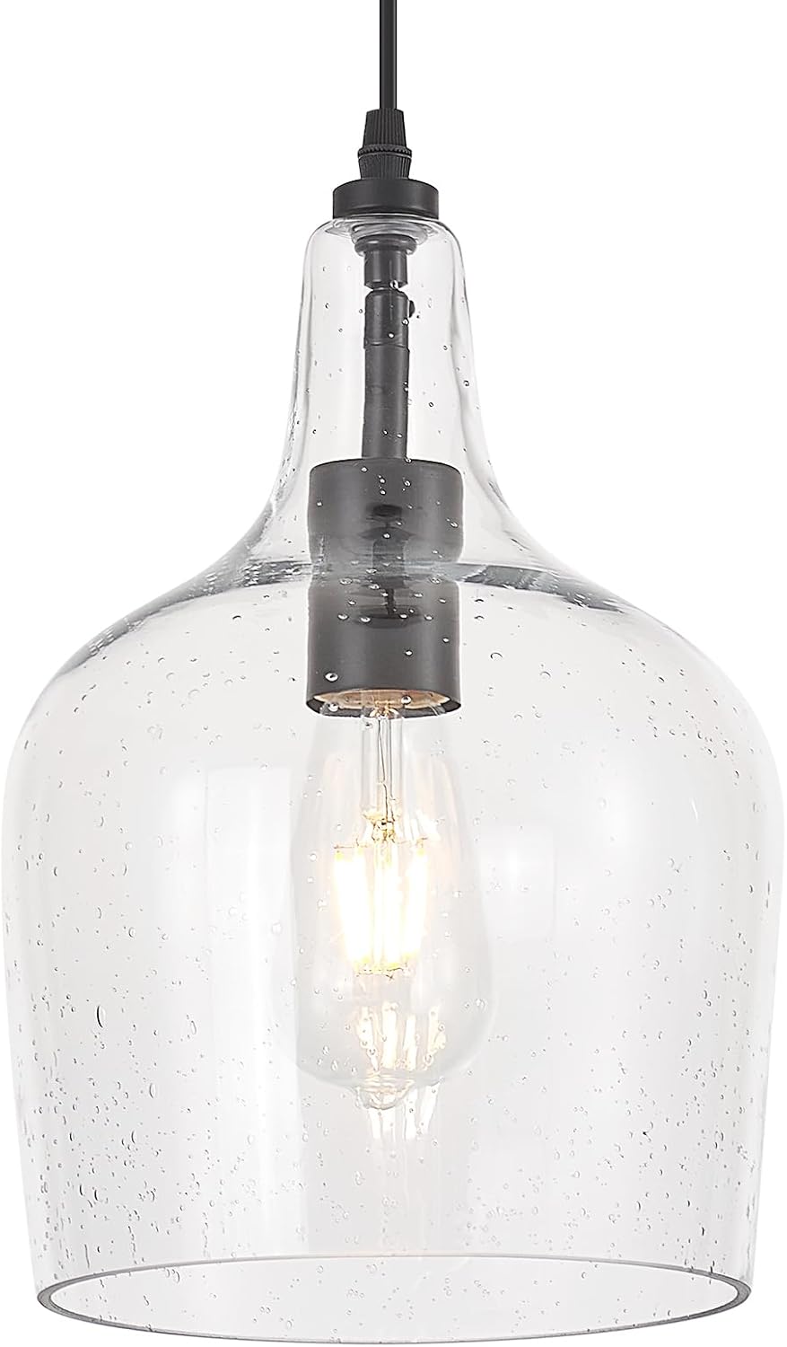 Seeded Glass Pendant Light for Kitchen Island and Dining Room