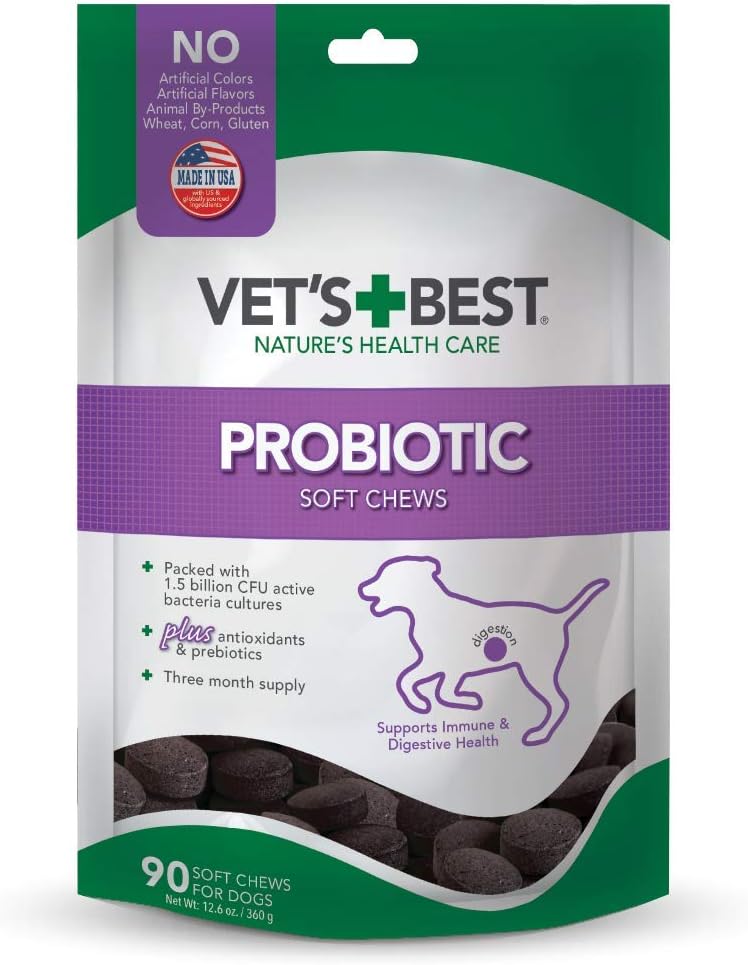 Vet's Best Probiotic Soft Chews for Dog Digestive Health