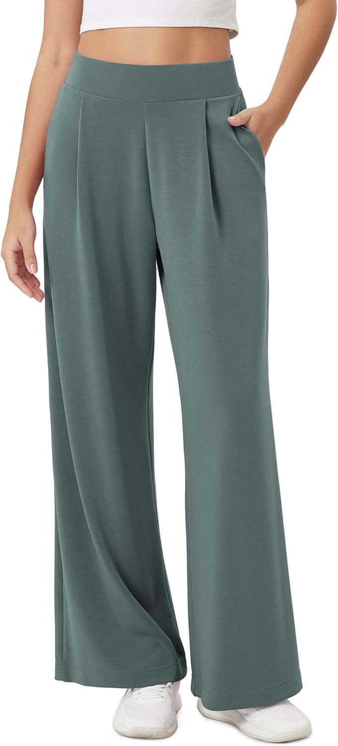 ODODOS Modal Soft Wide Leg Pants for Women - High Waist Comfort
