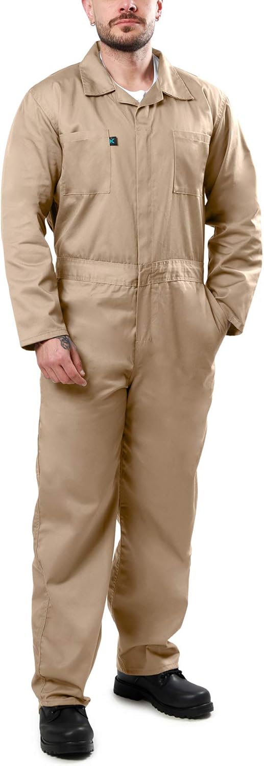 Kolossus Coveralls for Men Long Sleeve Cotton Blend Jumpsuit
