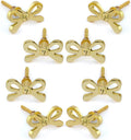 Brass Bow Cabinet Knobs Set of 8 - Handmade Decorative Drawer Pulls