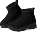 Winter Ankle Boots for Women Platform Suede Snow Booties - Warm