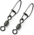 BLUEWING 50pcs High Strength Fishing Snap Swivels - Smooth 360