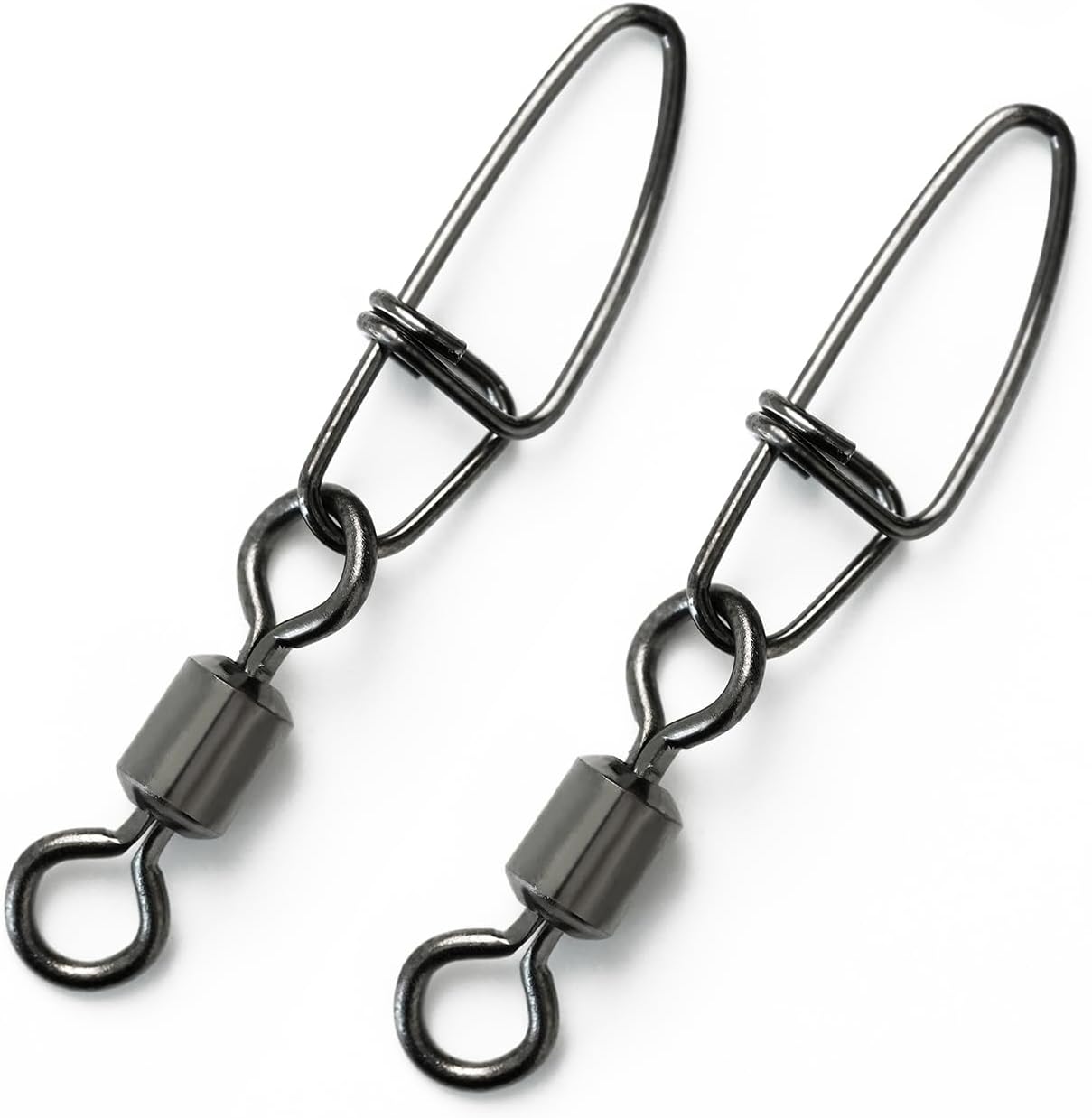 BLUEWING 50pcs Strong Fishing Snap Swivels for Quick Lure Connect