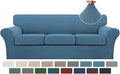 Turquoize 4 Piece Slipcovers for 3 Cushion Sofa with Stylish Fit