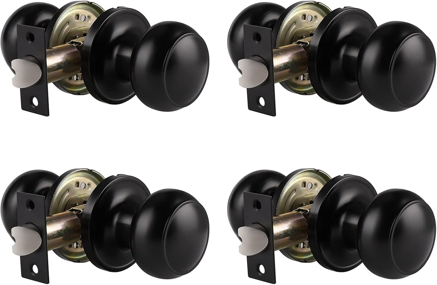 Probrico Door Knob Interior Matte Black Finish for Modern Homes