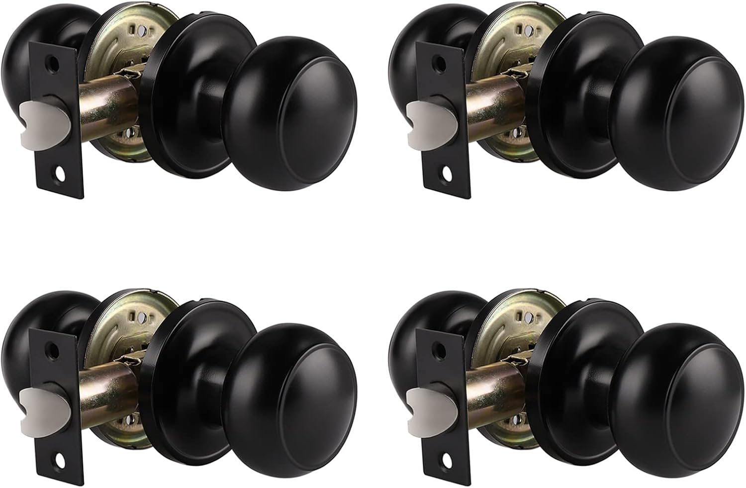 Probrico Door Knob Interior Matte Black Finish for Modern Homes