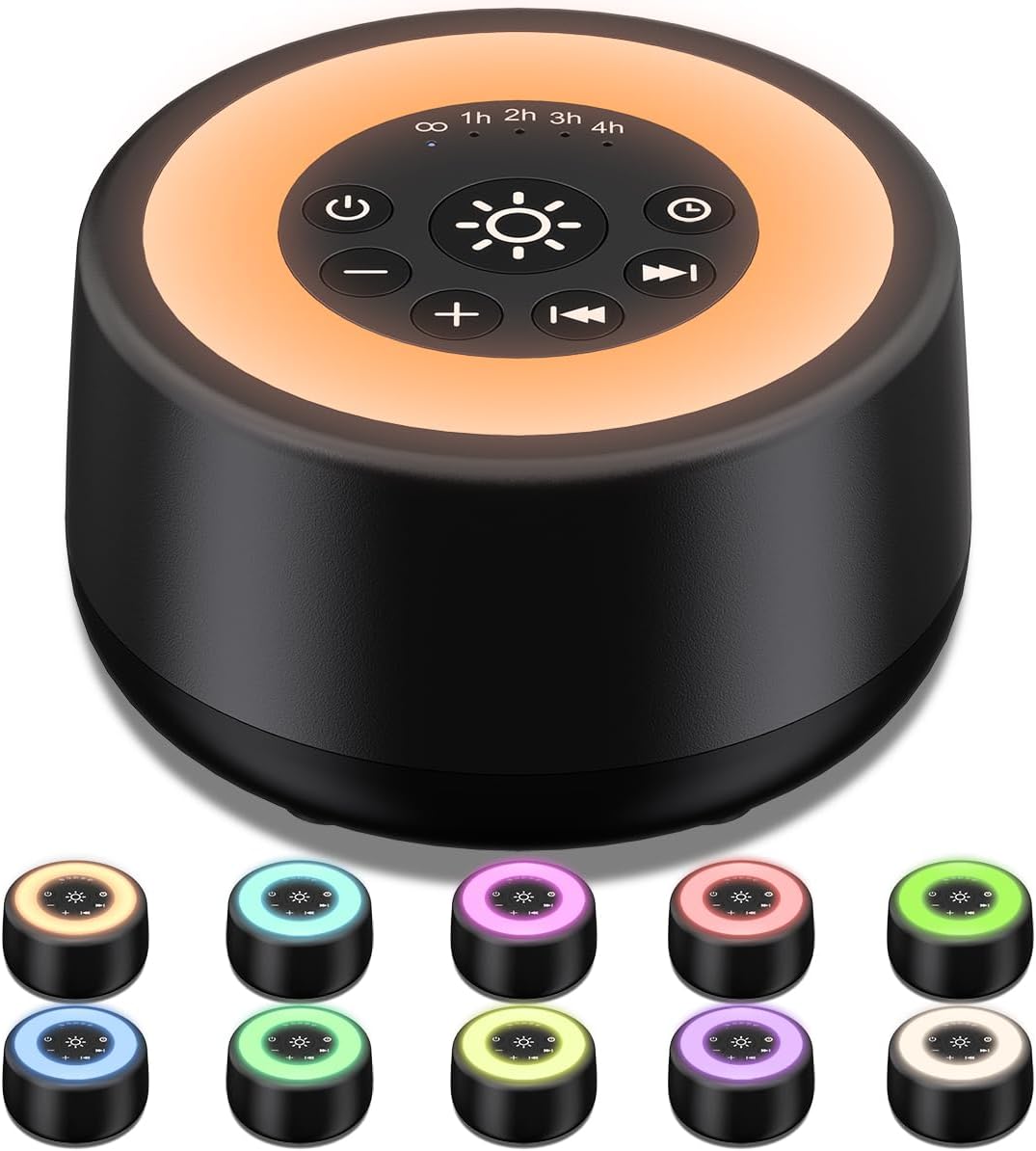 Sleepbox White Noise Machine: 25 Sounds, 10 Colors, Relaxing Sleep