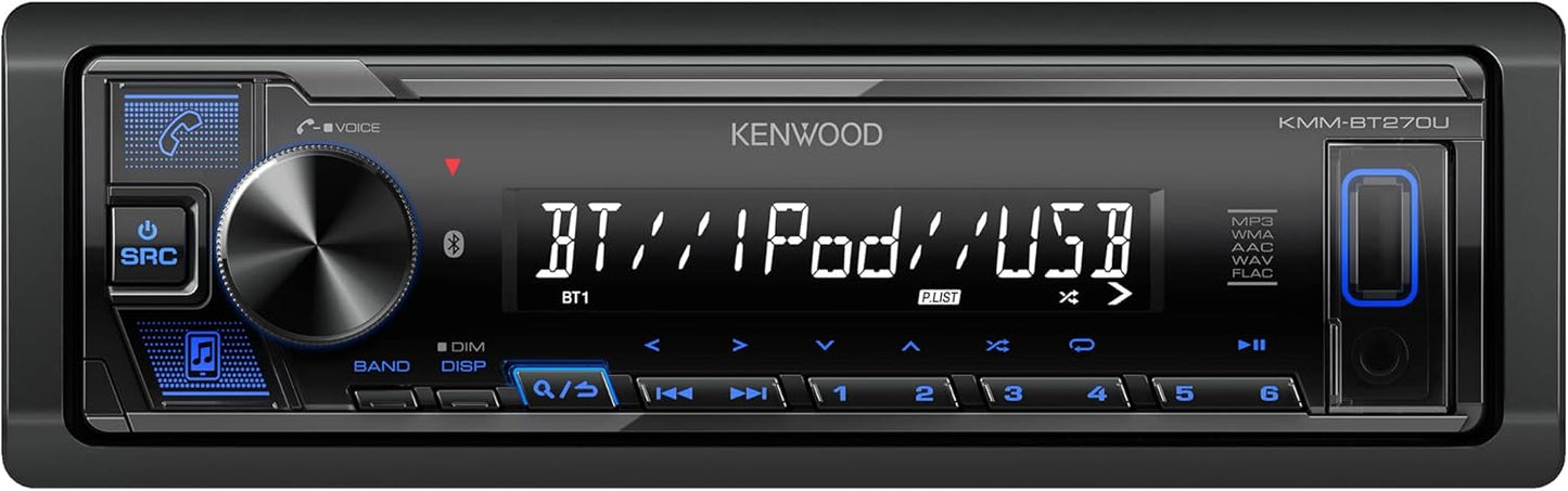 KENWOOD KMM-BT270U Bluetooth Car Stereo with USB and AM/FM