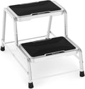 HBTower 2 Step Stool - Heavy Duty Non-Slip Bed and Kitchen Steps