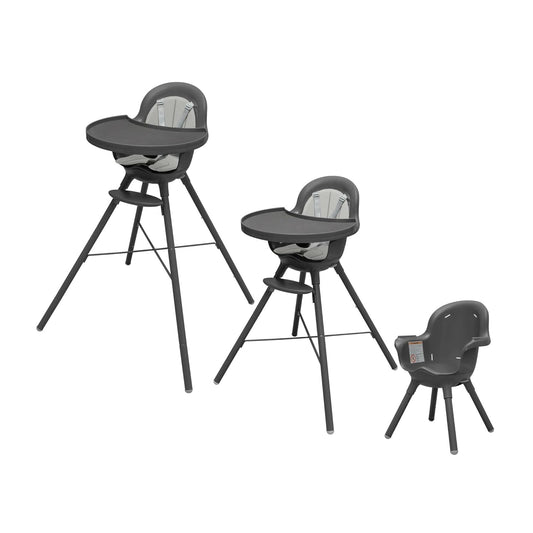 Boon Grub Adjustable High Chair - Dishwasher Safe Seat - Convertible Gray