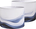 Blue Drum Lamp Shade Set of 2 Small 8.7in - Sea Waves Accent