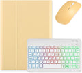 Backlit Keyboard for iPad Pro 13 in M4 2024 Case Yellow+White