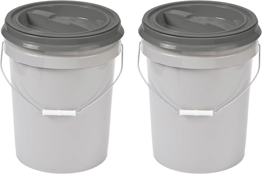 Mighty Tuff 5 Gallon Pet Food Storage Container Pack of 2