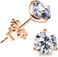 STUNNING FLAME 18K Gold Plated Silver Simulated Diamond Stud Earrings