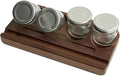 Wooden Tilting Calligraphy Pen Holder with Glass Ink Bottle - Tiltable