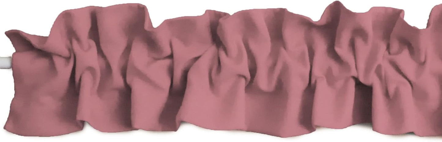 Solid Poplin Sleeve Topper Window Valance for Home Decor