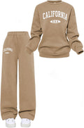 Girls Crewneck Sweatshirt and Pants Set - Cozy 2 Piece Outfit