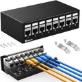 8Port CAT7 Keystone Patch Panel Shielded - Neat Cable Management