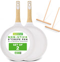 Non-Stick Crepe Pan Set 2-Pack 9.4in Marble Coated - Easy Crepes