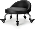 Rolling Stool with Backrest Low Height Rolling Stool - Comfortable Low