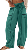 Panadila Womens Barrel Pants Drawstring Wide Leg (Style 8DMH)
